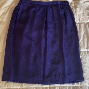 Classic Purple Paisley-Texture Pencil Skirt